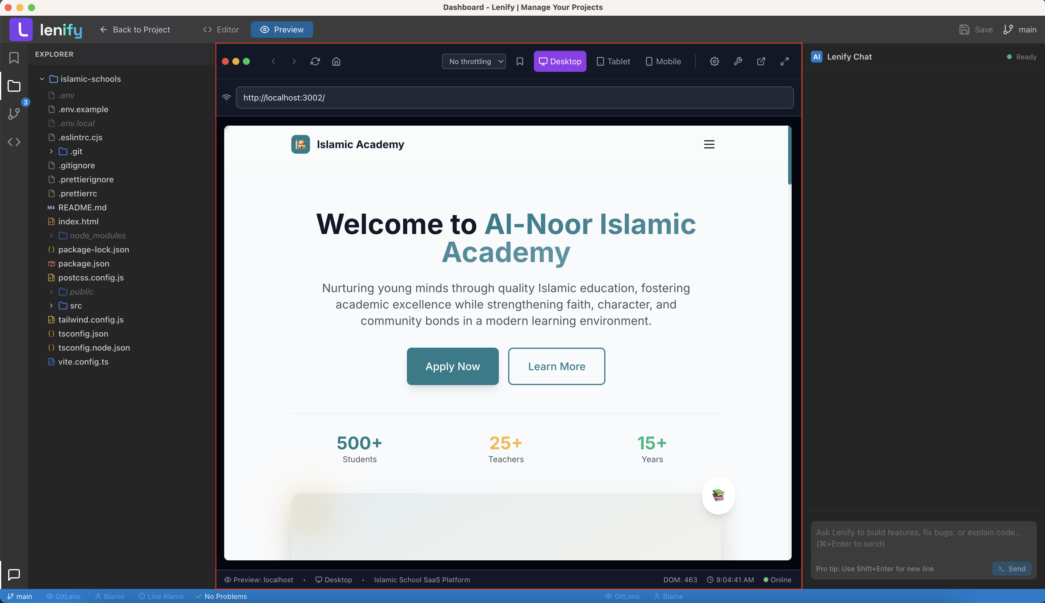 Lenify Browser Preview