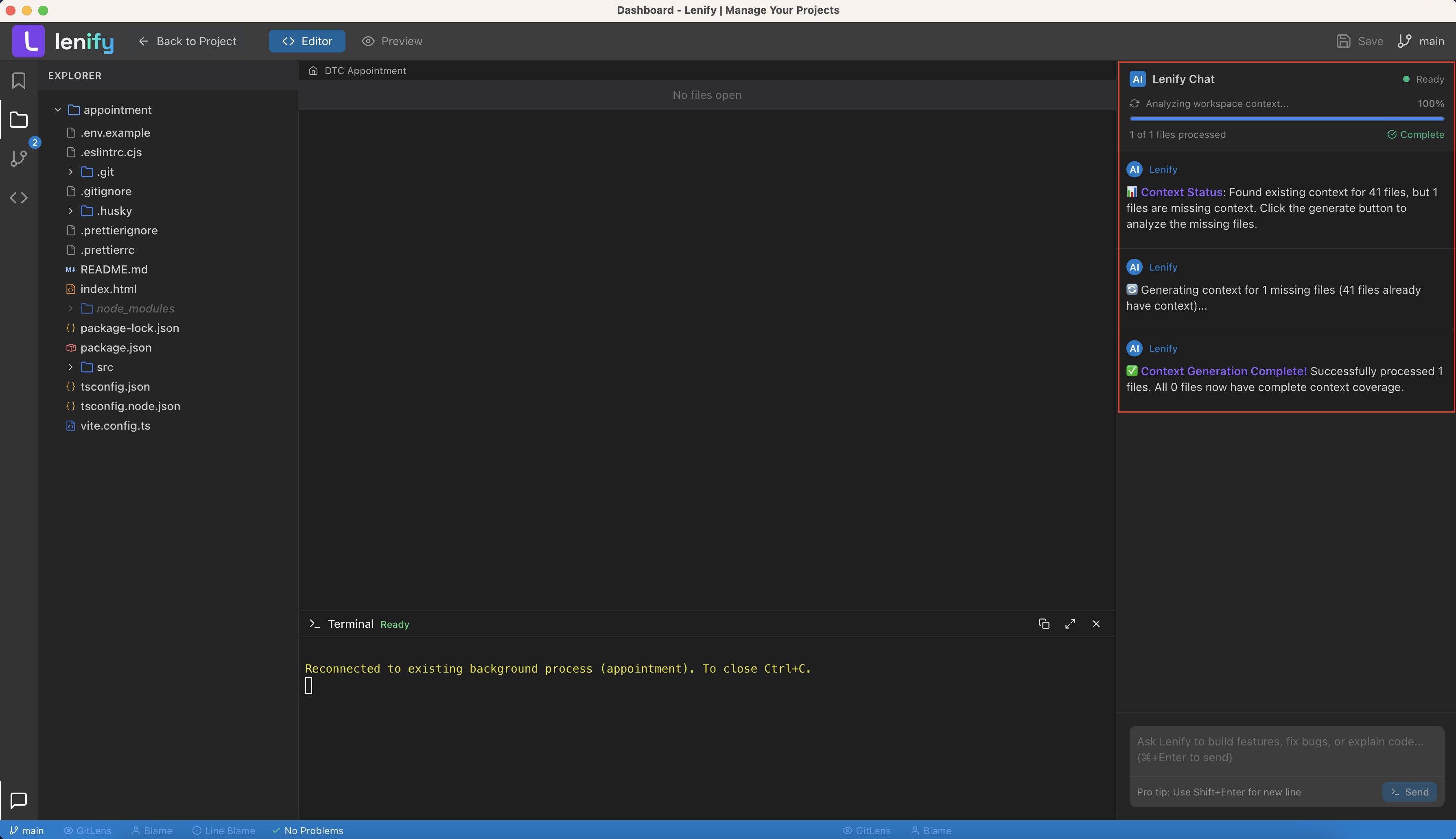 Lenify Code Context Generation