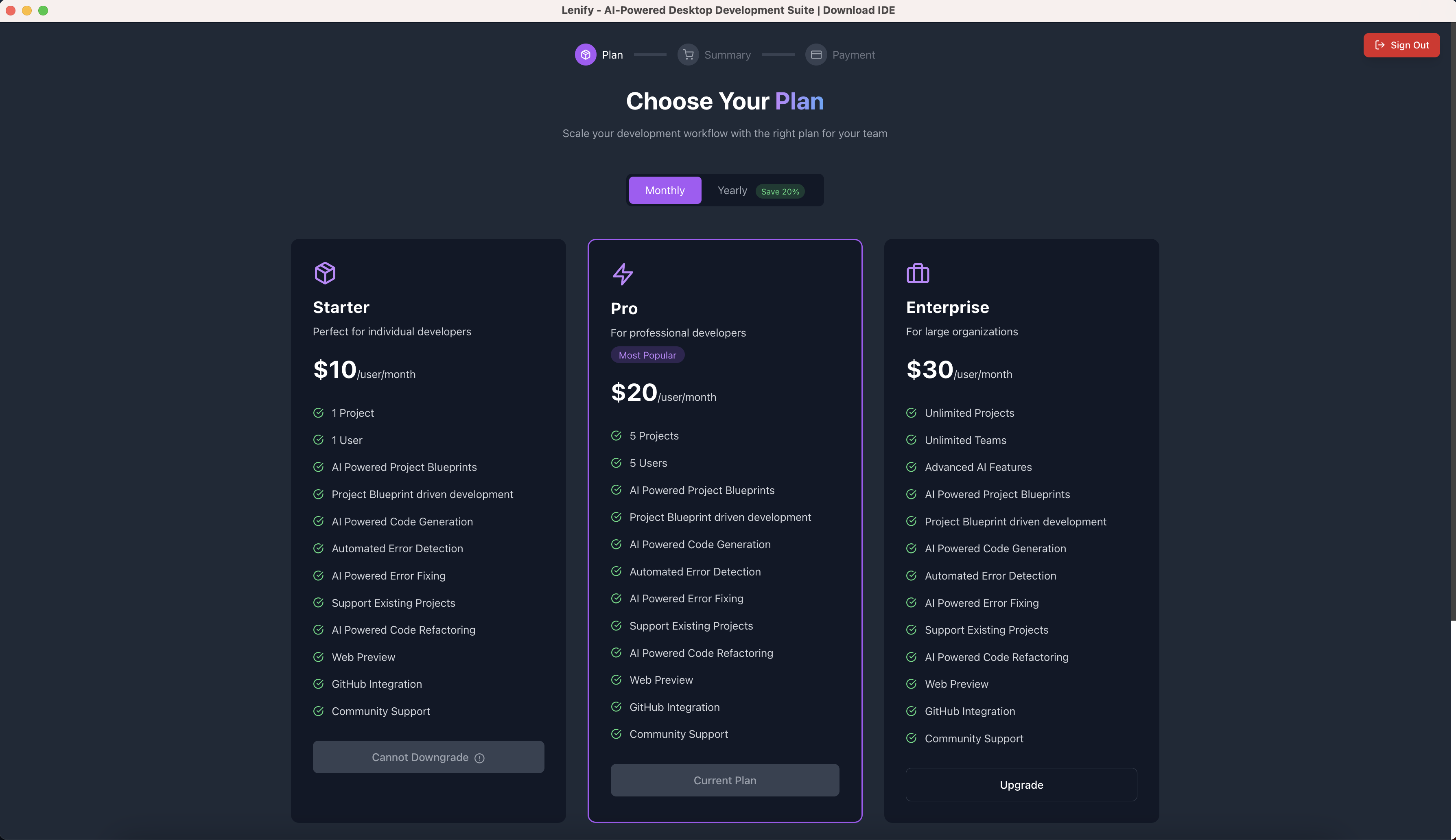 Lenify Subscription Plans